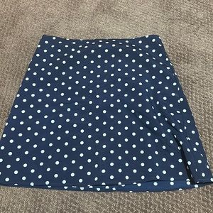 Showpo Navy Polka Dot Mini Skirt US 6